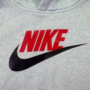 Nike Hoodie Youth Boy's Size XS Light Blue Graphic Logo Pullover Sweatshirt